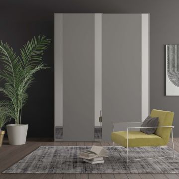 ARMADIO MOD. RIGO CM 181X58 H. 247 FANGO E SPECCHIO FUME'