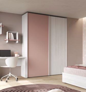 ARMADIO CM 181X65 H.247 ROVERE NORDICO E ROSA