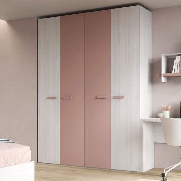 ARMADIO CM 181X58 H.214.7 ROVERE NORDICO E ROSA