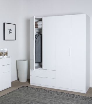 ARMADIO MOD. ESPRESSO CM 162.2X58.2 H.200 BIANCO LUCIDO 