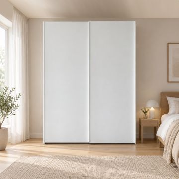 ARMADIO CM 181X65 H. 247 BIANCO FRASSINATO E BIANCO LUCIDO
