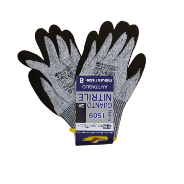 GUANTO PALMO IN NITRILE E MAGLIA GRIGIO/NERO TAGLIA 9