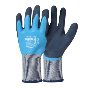 GUANTI DA LAVORO IN LATTICE E NYLON AZZURRO/BLU TG 9/L