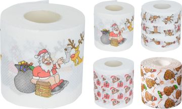 CARTA IGIENICA CON DECORO NATALIZIO 10CMX30MT ASSORTITO