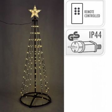 ALBERO CON STELLA IN METALLO NERO CON 550 LED 90X300CM 