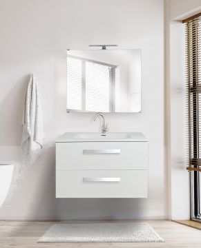 BAGNO COMPLETO MOD. ANGELA CM 81 BIANCO NORDICO