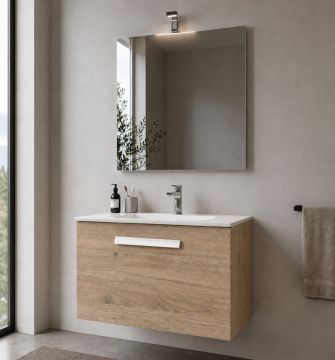 BAGNO COMPLETO MOD. AURA CM 62 QUERCIA NATURALE