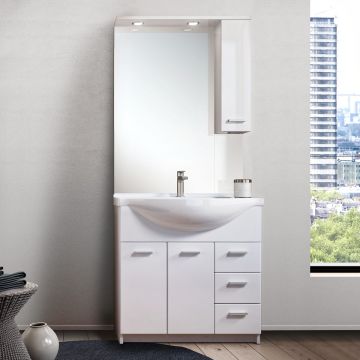 BAGNO COMPLETO MOD. CLASSICA CM 105 BIANCO LUCIDO