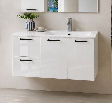 BASE BAGNO MOD. B201 CM 105.5 COLORE BIANCO LUCIDO