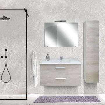 COMPOSIZIONE BAGNO MOD. ANGELA QUERCIA BIANCA