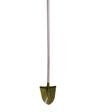 BADILE IN ACCIAIO CON MANICO IN LEGNO NATURALE 140CM