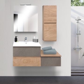 COMPOSIZIONE BAGNO MOD. B-GO IN NOBILITATO KIKI E CRETE