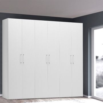 ARMADIO MOD. BASIC CM 270X58 H. 247 BIANCO FRASSINATO