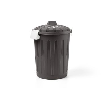 BIDONCINO CON COPERCHIO GRIGIO 37X46CM 23LT