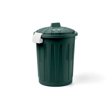 BIDONCINO CON COPERCHIO VERDE BOSCO 37X46CM 23LT