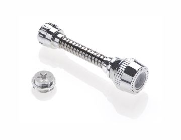 ROMPIGETTO CON TUBO SNODABILE CROMATO 