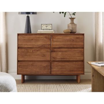 CASSETTIERA MOD. SON-14 CM 100X40 H. 85 IN LEGNO DI MANGO TINTA STONE FINISH