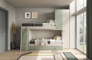 CAMERETTA SOPPALCO MOD. JOY SINISTRA OLMO E VERDE SALVIA