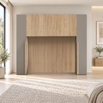 ARMADIO PONTE MOD. LOFT 312.6X58 H. 247 NOCE E FANGO 