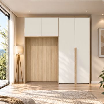 ARMADIO PONTE CM 218X58 H.247 NOCE E CANAPA