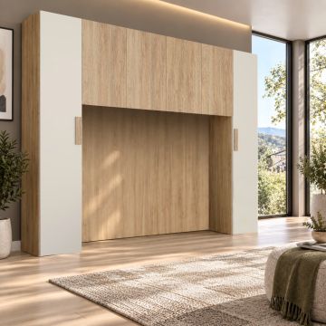 ARMADIO PONTE MOD. OLIMPO 313X58 H. 247 NOCE E CANAPA
