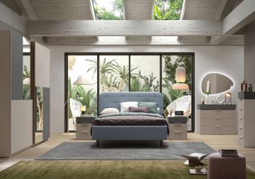 CAMERA COMPLETA MOD. AMALTI CASHMERE E ANTRACITE