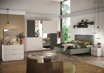 CAMERA COMPLETA MOD. AMALTI CASHMERE E ANTRACITE 