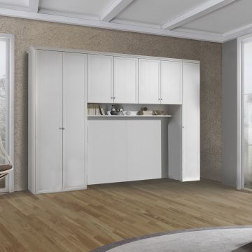 ARMADIO PONTE MOD. GINEVRA 350X60 H. 252 BIANCO FRASSINATO 