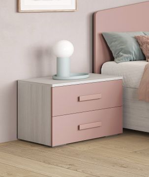 COMODINO MOD. TIP CM 53.5X44.5 H. 41 ROVERE NORDICO E ROSA