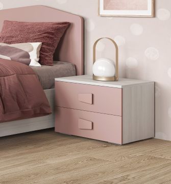 COMODINO MOD. TIP CM 53.5X44.5 H. 41 ROSA E ROVERE NORDICO