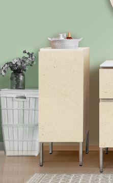 COLONNA  MOD. B.GO CM 35X37 H. 95 TUTTO BONE 