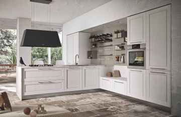 CUCINA COMPONIBILE MOD. CLOE TUTTA LACCATO BIANCO 