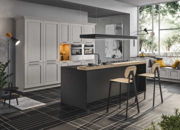 CUCINA COMPONIBILE MOD. CLOE TUTTA LACCATO GRIGIO
