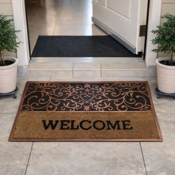 ZERBINO WELCOME IN GOMMA E FIBRA DI COCCO 45X75CM
