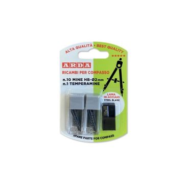 ARDA - SET RICAMBI PER COMPASSO 10 MINE + 1 TEMPERAMATITE