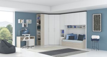 CAMERETTA MOD. YOUNG FRASSINO BIANCO E OLMO