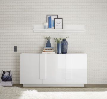 CREDENZA MOD. JUPITER CM 181X44 H. 90 BIANCO LUCIDO