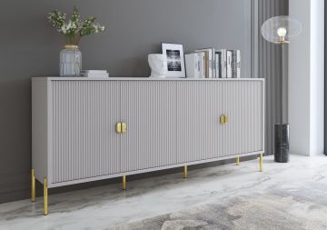 CREDENZA MOD. LOTUS CM 203.4X49 H. 83 CASHMERE E EFFETTO CANNETTATO