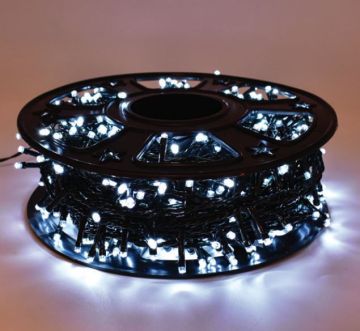 LUCI DI NATALE 1200 LED BIANCO GHIACCIO CON TRASFORMATORE 60+2MT 