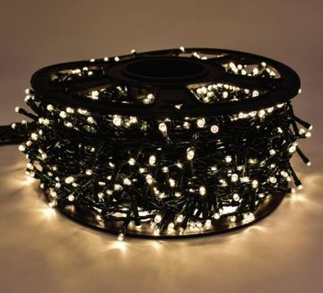LUCI DI NATALE 1500 LED BIANCO CALDO CON TRASFORMATORE 75+2MT
