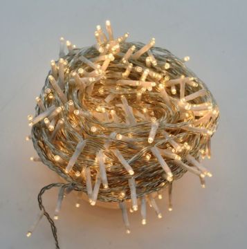 LUCI DI NATALE 100 MICROLED LUCE CALDA CON TRASFORMATORE 5+2MT