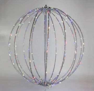 SFERA METALLO 200 NANOLED MULTICOLOR GIOCHILUCE IP44 USO INT/EST D 40CM