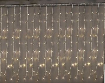 LUCI DI NATALE 240 LED LUCE BIANCO CALDO CON TRASFORMATORE 4X1MT FILO BIANCO