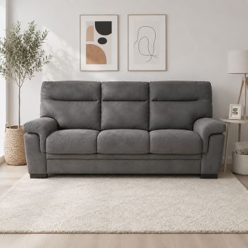 DIVANO 3 POSTI MOD. FLAVIA IN TESSUTO DARK GREY