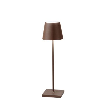 LAMPADA DA TAVOLO RICARICABILE A LED DRINK BRONZO 10X10 H. 36CM - 2.2W IP54 3000K 190lm