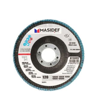 DISCO ABRASIVO LAMELLARE UNIVERSALE 115X13MM GRANA 120