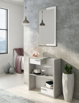 MOBILE DA INGRESSO MOD. XINTIA CEMENTO E LARICE BIANCO 