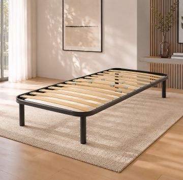 RETE SINGOLA MOD. ORTOPEDICA 80X190 IN METALLO NERO CON REGOLATORI DI RIGIDITA' 