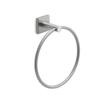 LINEA FUJI - PORTA ASCIUGAMANI AD ANELLO IN ACCIAIO INOX E CROMALL SPAZZOLATO