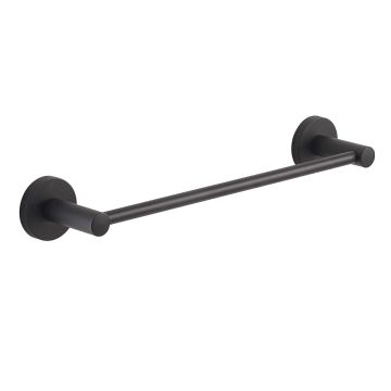 LINEA FELCE PLUS - PORTA ASCIUGAMANI IN ACCIAIO INOX E CROMALL NERO MATT 39.6CM
